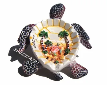 Yaratıcı hediye reçine kaplumbağa surfside maldivler hatıra küllük ev dekorasyon
