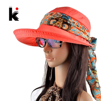 Yazlık şapkalar kadınlar için chapéu feminino yeni moda siperliği kap güneşlikli kep katlanabilir anti-uv şapka 6 renkler