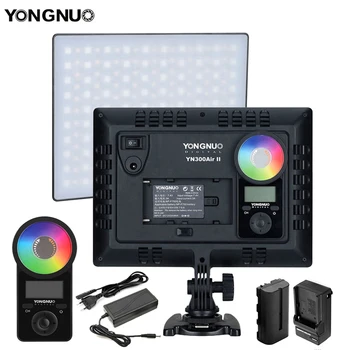 Yongnuo YN300Aır II RGB Led Video ışık paneli 3200 K 5600 K Bi-renk DSLR dolgu aydınlatma YN300 hava Canon Nikon Sony kamera için