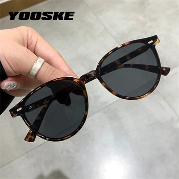 YOOSKE 2022 Yuvarlak Güneş Gözlüğü Erkekler Kadınlar Marka Tasarımcısı Retro güneş gözlüğü Vintage Erkek Kadın Gözlük Kore Tarzı Gözlük UV400
