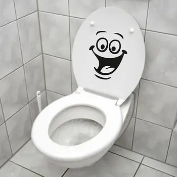 Yüz WC Tuvalet Çıkartması Odası sanat dekoru Komik Banyo Mutfak Duvar Sticker Yaratıcı Duvar Sticker Tuvalet Çıkartmaları Duvar Posteri