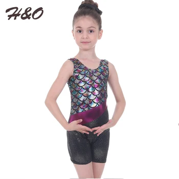 Çocuk Kız Kolsuz Bale Elbise Çocuk Dans Ölçekler Desen Giyim Leotard Elbiseler Çocuk Mayo Jimnastik Giyim